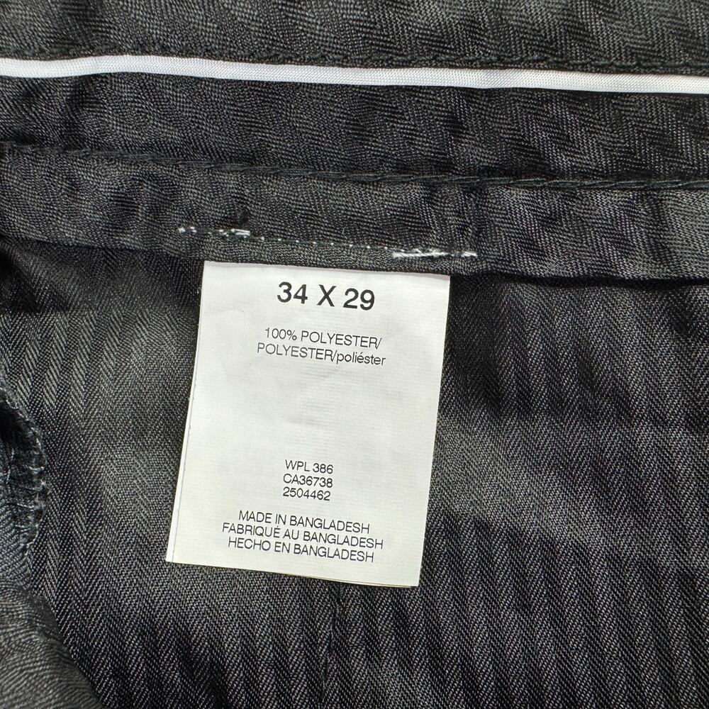 Kenneth Cole Mens Slim Fit Stretch Solid Dress Pants Charcoal 34x29 - Picture 5 of 5